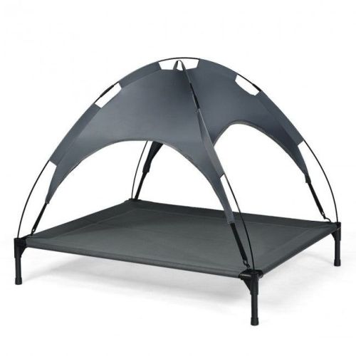 Portable Elevated Outdoor Pet Bed with Removable Canopy Shade Portable Elevated Outdoor Pet Bed with Removable Canopy Shade