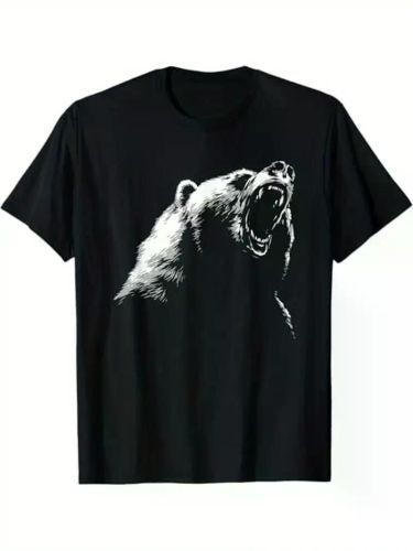 Bear T-Shirt Hike Camp Gift, 100% Cotton, Halloween Thanksgiving Christmas Gift for Men Women Family Friends